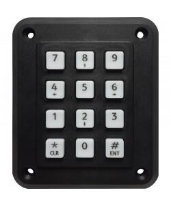 12-knappers tastatur med lokal bussutgang + inngang, IP65 vanntett