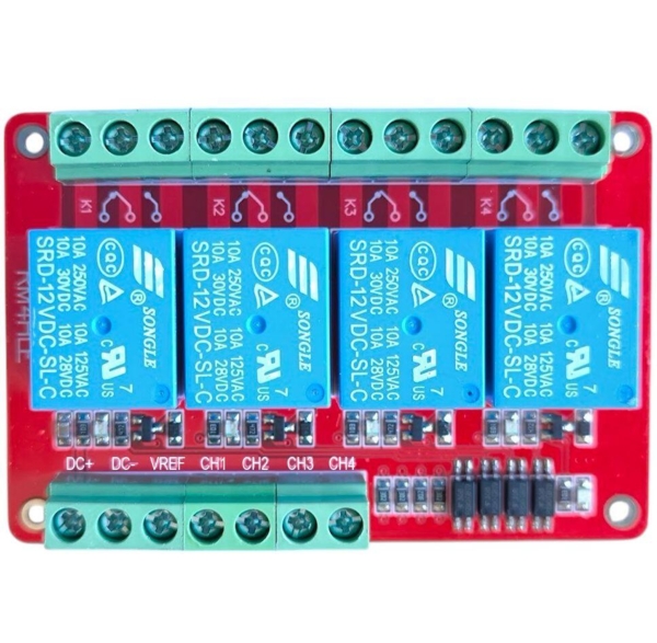 4 kanals relæ 12V transistorstyret