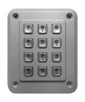 12 button keypad, waterproof and vandal-proof, input to reader WIEGAND, Local bus - output